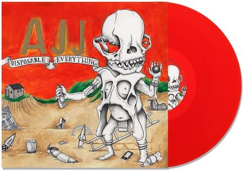 AJJ - Disposable Everything Pressed on Strawbably Red Vinyl LP For Cheap