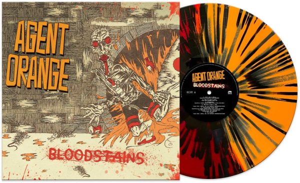 Agent Orange Bloodstains Pressed on Limited Edition Split Color Splatter Vinyl LP Online Sale