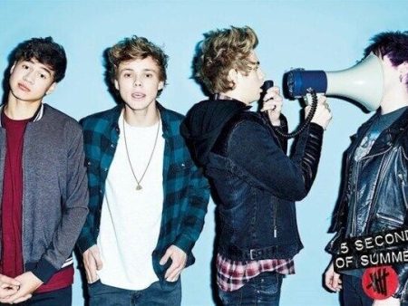 5 SECONDS OF SUMMER ~ MEGAPHONE 24x36 POSTER Music Clifford Hemmings Hood Irwin Online now