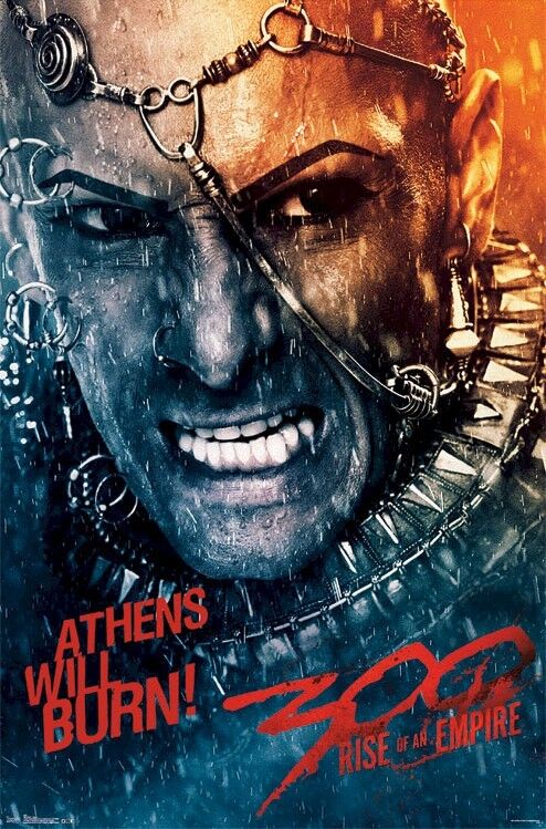 300 RISE OF EMPIRE MOVIE POSTER ~ XERXES ATHENS WILL BURN 22x34 Rodrigo Santoro Supply