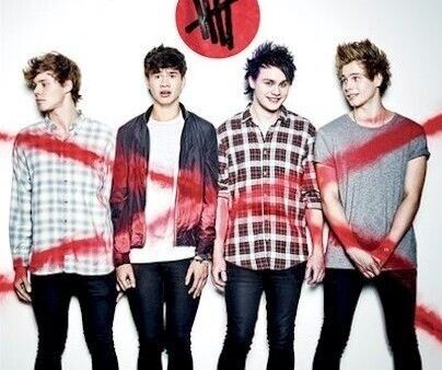 5 SECONDS OF SUMMER ~ RED X ~ 24x36 Music Poster Clifford Hemmings Hood Irwin on Sale