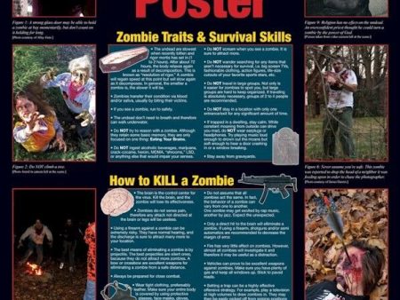 ZOMBIE POSTER ~ GOVERNMENT ISSUE SURVIVAL GUIDE 24x36 Zombies Walking Dead For Cheap