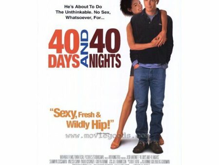 40 Days And 40 Nights ~ 27x40 SINGLE SIDED ORIGINAL VHS MOVIE POSTER Cheap