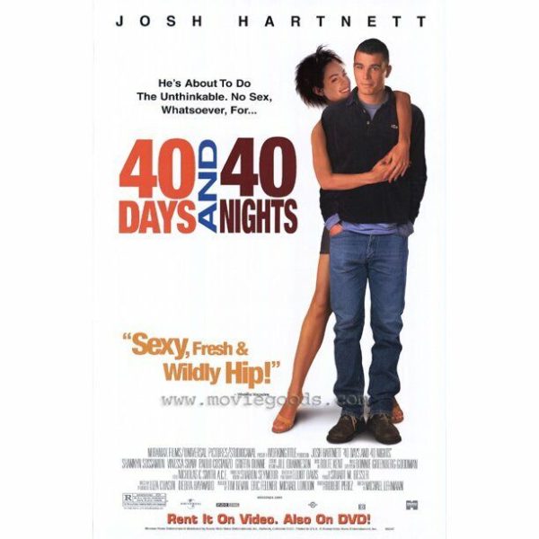 40 Days And 40 Nights ~ 27x40 SINGLE SIDED ORIGINAL VHS MOVIE POSTER Cheap