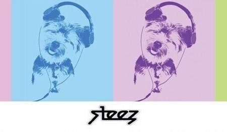 STEEZ ~ DJ DOGGIE 12x36 ART POSTER Puppy Terrier Headphones Fattie B NEW ROLLED! Supply